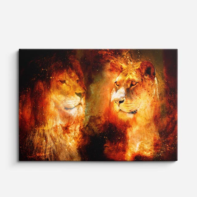 cuadro canvas vida salvaje espíritus de fuego horizontal
