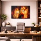 cuadro canvas vida salvaje espíritus de fuego horizontal