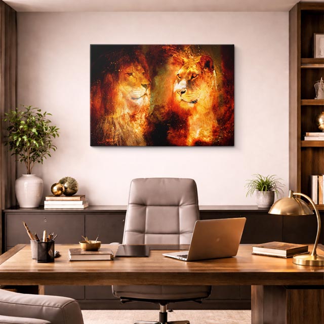 cuadro canvas vida salvaje espíritus de fuego horizontal