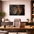 cuadro canvas vida salvaje león alfa salvaje horizontal