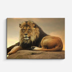 cuadro canvas vida salvaje león dorado majestuoso horizontal