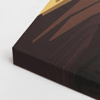 cuadro canvas vida salvaje león vector dorado horizontal
