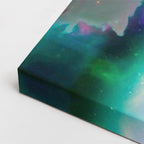 cuadro canvas vida salvaje león aura cósmica horizontal