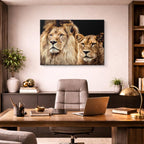 cuadro canvas vida salvaje familia real salvaje horizontal