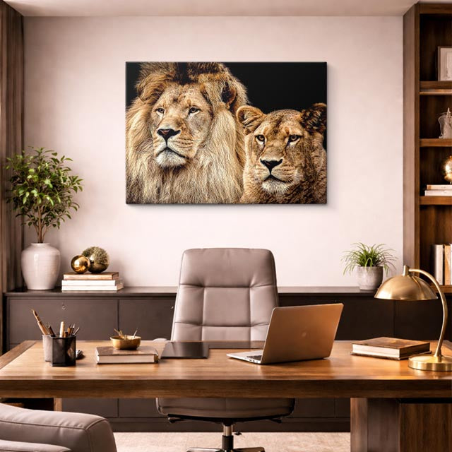 cuadro canvas vida salvaje familia real salvaje horizontal