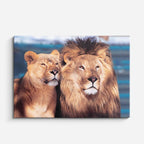 cuadro canvas vida salvaje pareja de reyes horizontal