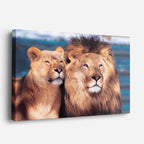 cuadro canvas vida salvaje pareja de reyes horizontal
