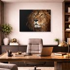 cuadro canvas vida salvaje león alfa retrato horizontal