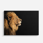cuadro canvas vida salvaje perfil león dorado horizontal