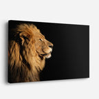 cuadro canvas vida salvaje perfil león dorado horizontal