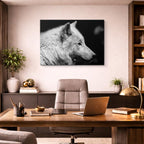 cuadro canvas vida salvaje perfil lobo ártico horizontal