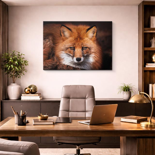 cuadro canvas vida salvaje zorro dorado horizontal