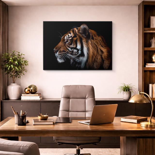 cuadro canvas vida salvaje retrato de tigre horizontal