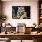 cuadro canvas vida salvaje tigre salvaje retrato horizontal