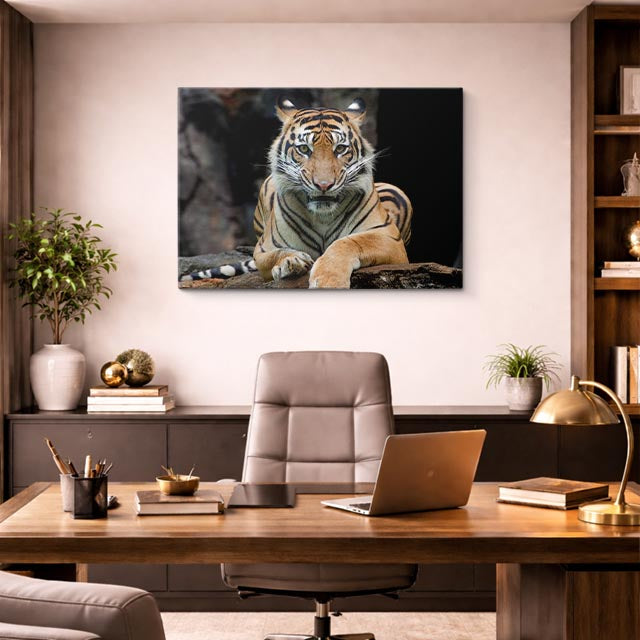 cuadro canvas vida salvaje tigre salvaje retrato horizontal
