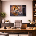 cuadro canvas vida salvaje tigre dorado mirada horizontal