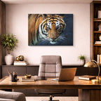 cuadro canvas vida salvaje mirada del tigre horizontal