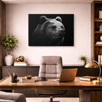 cuadro canvas vida salvaje oso negro retrato horizontal