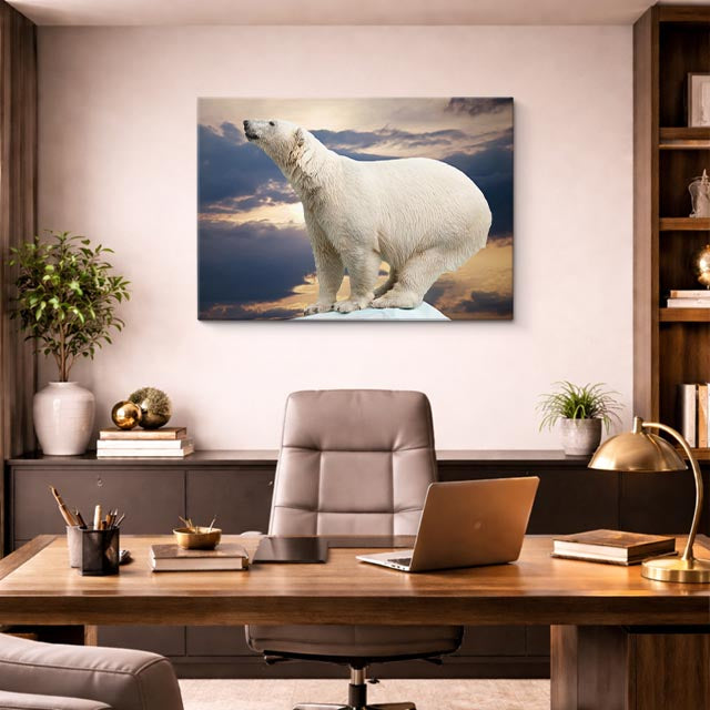 cuadro canvas vida salvaje oso polar del ártico horizontal