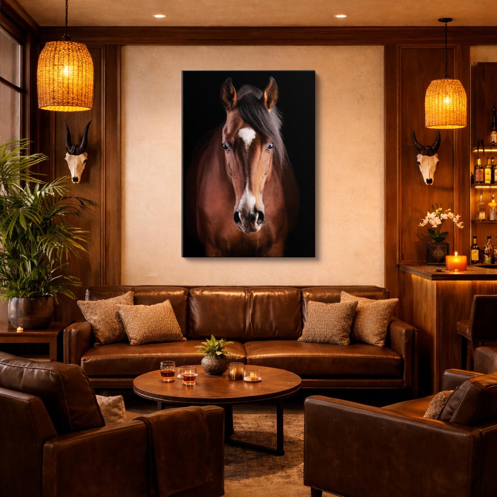 cuadro canvas vida salvaje caballo de estrella vertical