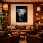 cuadro canvas vida salvaje elefante de marfil vertical