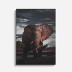 cuadro canvas vida salvaje elefante carmesí vertical