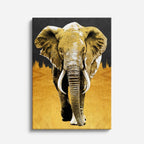 cuadro canvas vida salvaje elefante dorado vertical