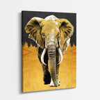 cuadro canvas vida salvaje elefante dorado vertical