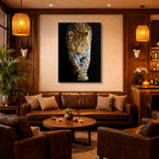 cuadro canvas vida salvaje paso del leopardo vertical