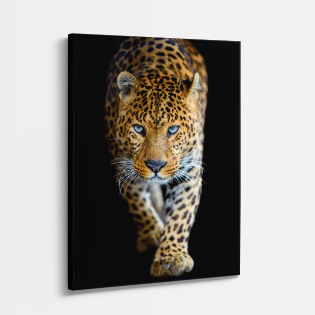 cuadro canvas vida salvaje paso del leopardo vertical