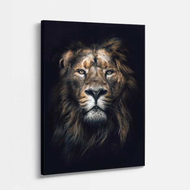 cuadro canvas vida salvaje melena del rey vertical