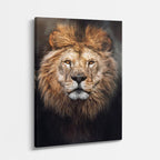 cuadro canvas vida salvaje melena de plata vertical