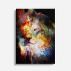 cuadro canvas vida salvaje fuego del rey vertical