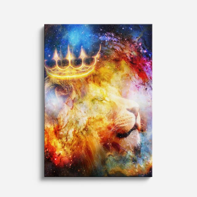 cuadro canvas vida salvaje corona de fuego vertical