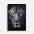 cuadro canvas vida salvaje mirada gris vertical