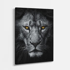 cuadro canvas vida salvaje mirada gris vertical