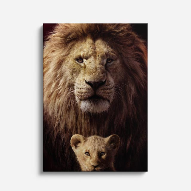 cuadro canvas vida salvaje padre e hijo vertical