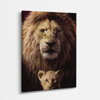 cuadro canvas vida salvaje padre e hijo vertical
