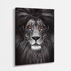 cuadro canvas vida salvaje león nocturno vertical