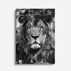 cuadro canvas vida salvaje león de piedra vertical