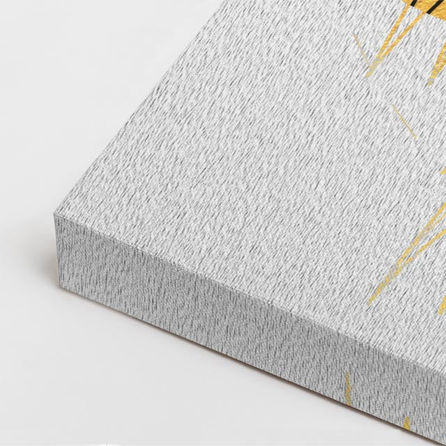 cuadro canvas vida salvaje león emblema dorado vertical