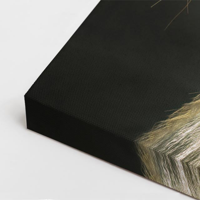 cuadro canvas vida salvaje perfil dorado vertical