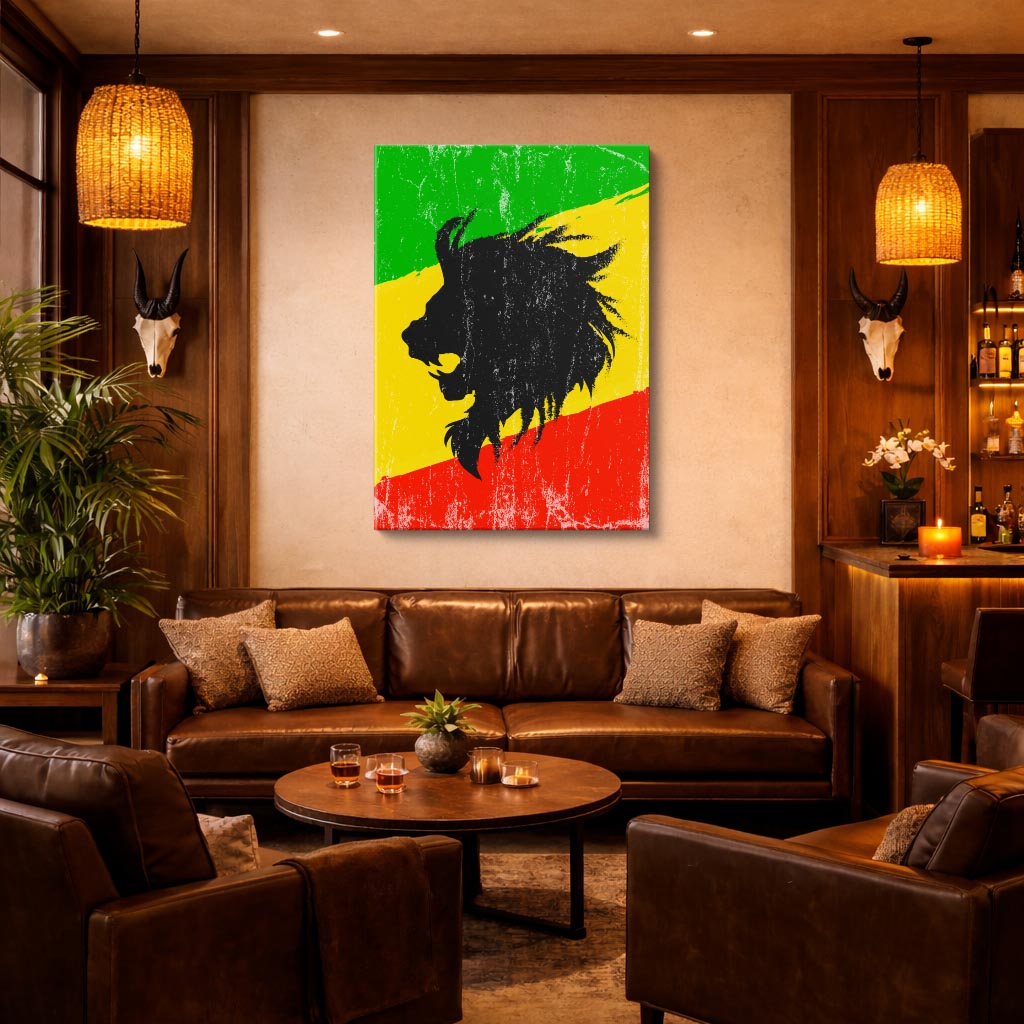 cuadro canvas vida salvaje melena rastafari vertical