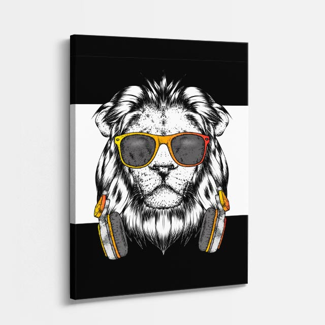 cuadro canvas vida salvaje león cool classic vertical