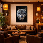 cuadro canvas vida salvaje mirada del lobo vertical