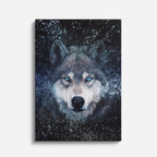 cuadro canvas vida salvaje lobo de las estrellas vertical
