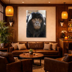 cuadro canvas vida salvaje mirada del mandril vertical