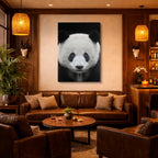 cuadro canvas vida salvaje panda sereno vertical
