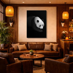 cuadro canvas vida salvaje panda nocturno vertical