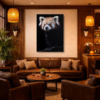 cuadro canvas vida salvaje panda rojo vertical